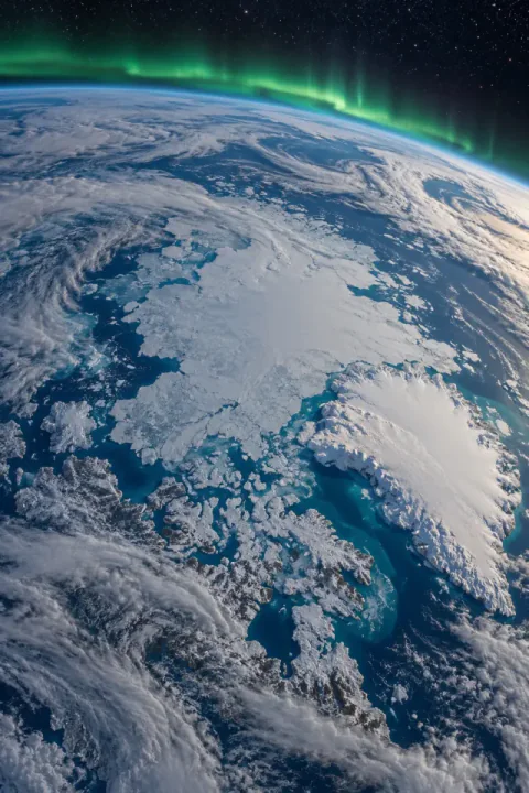 Polarlicht über der Erde