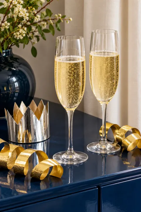 Gold and Silver New Year Table