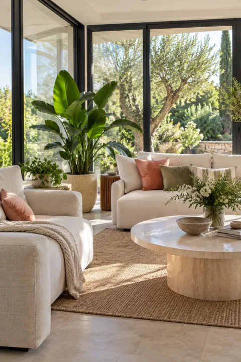 Sofa Linen Ruang Kaca