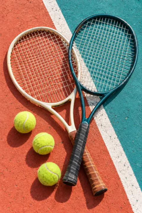 Tennis heledal väljakul